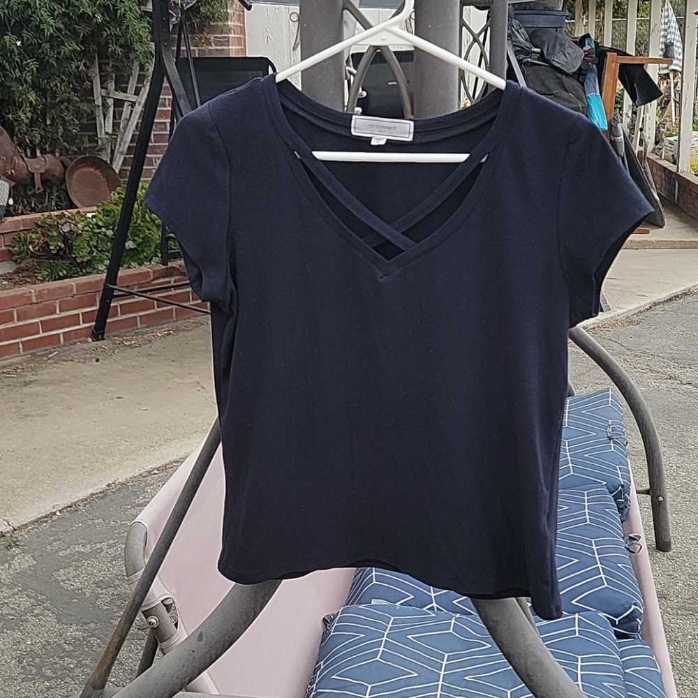 No Comment sz M black tee